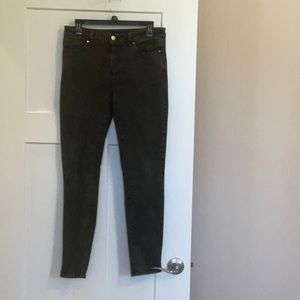 Karen Millen dark green washed jeans, straight leg, size US 8/UK 12. Hardly worn